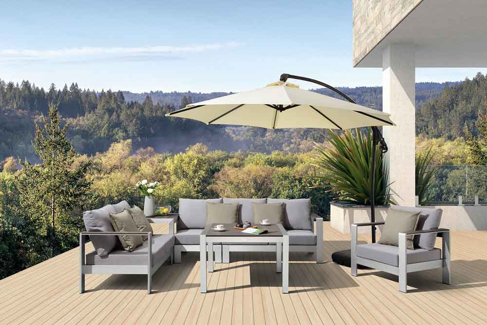 Villa Aluminum Patio Furniture Outdoor L Shape Couch - Joyce
