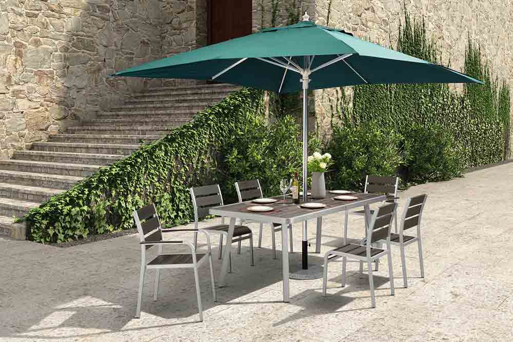 Outdoor Furniture Patio Dining Set With Umbrella - Rhine
