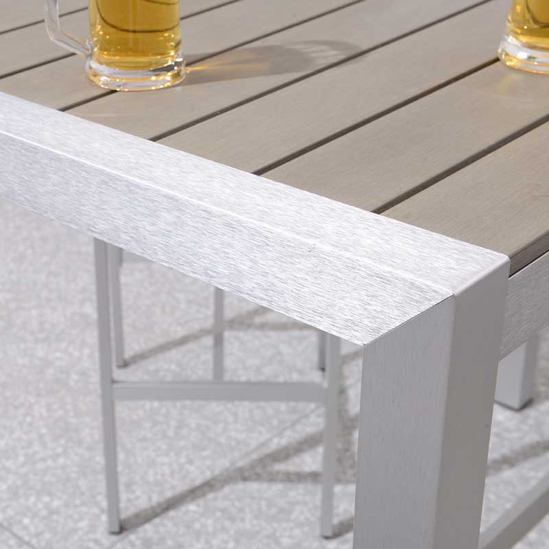 Brushed aluminum outdoor furniture